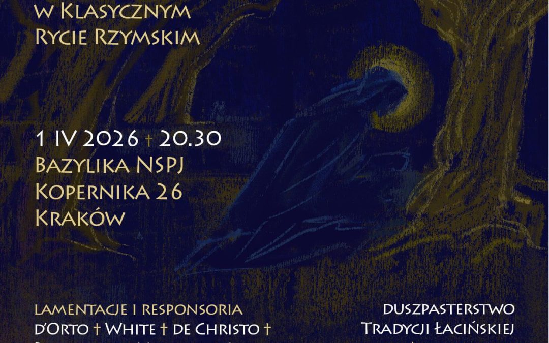 Oficjum ciemnej jutrzni, 1 kwietnia, środa, godz. 20:30